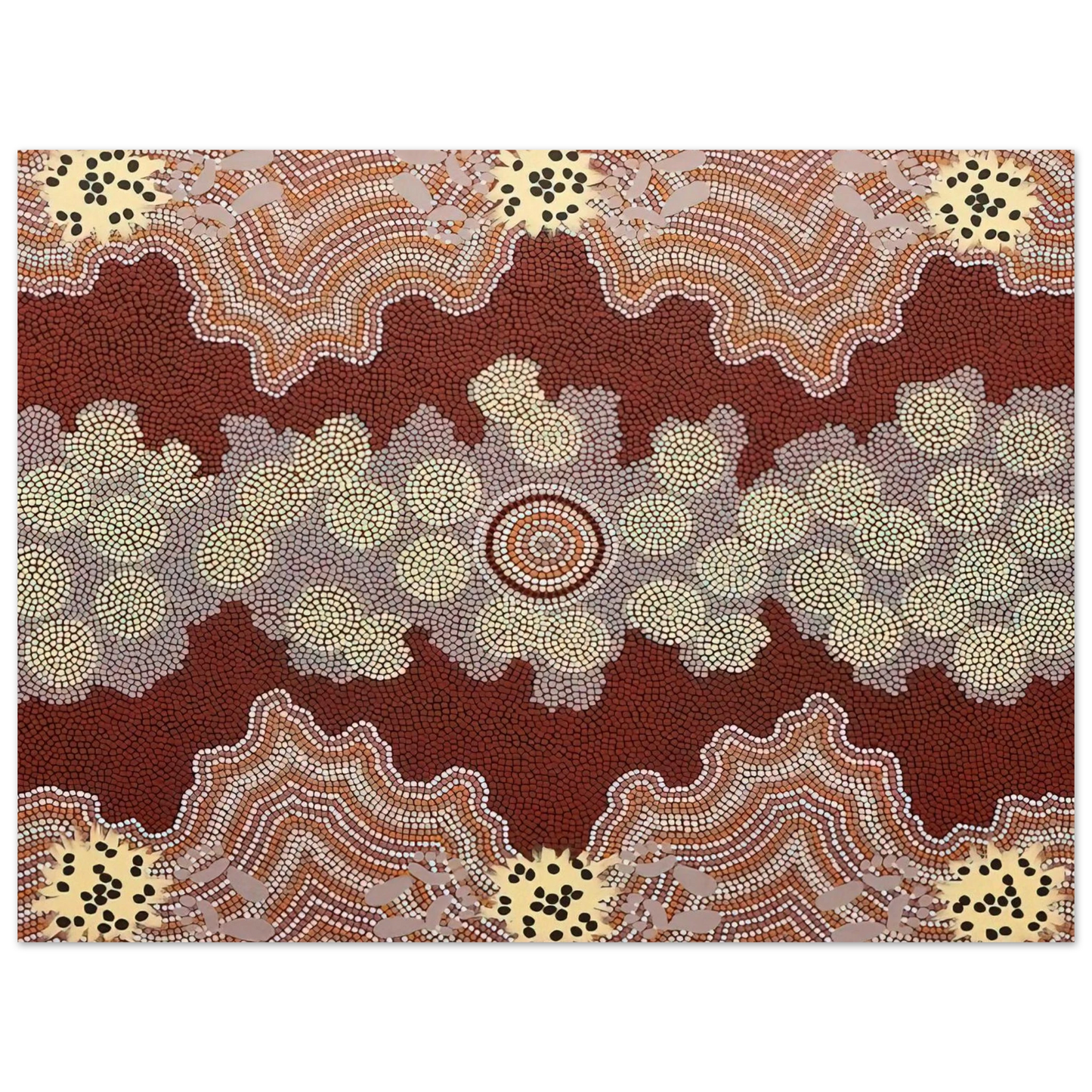 Clifford Possum Tjapaltjarri - Malaka Honey Ant Dreaming - 1992 Fine Art Poster - Default Title