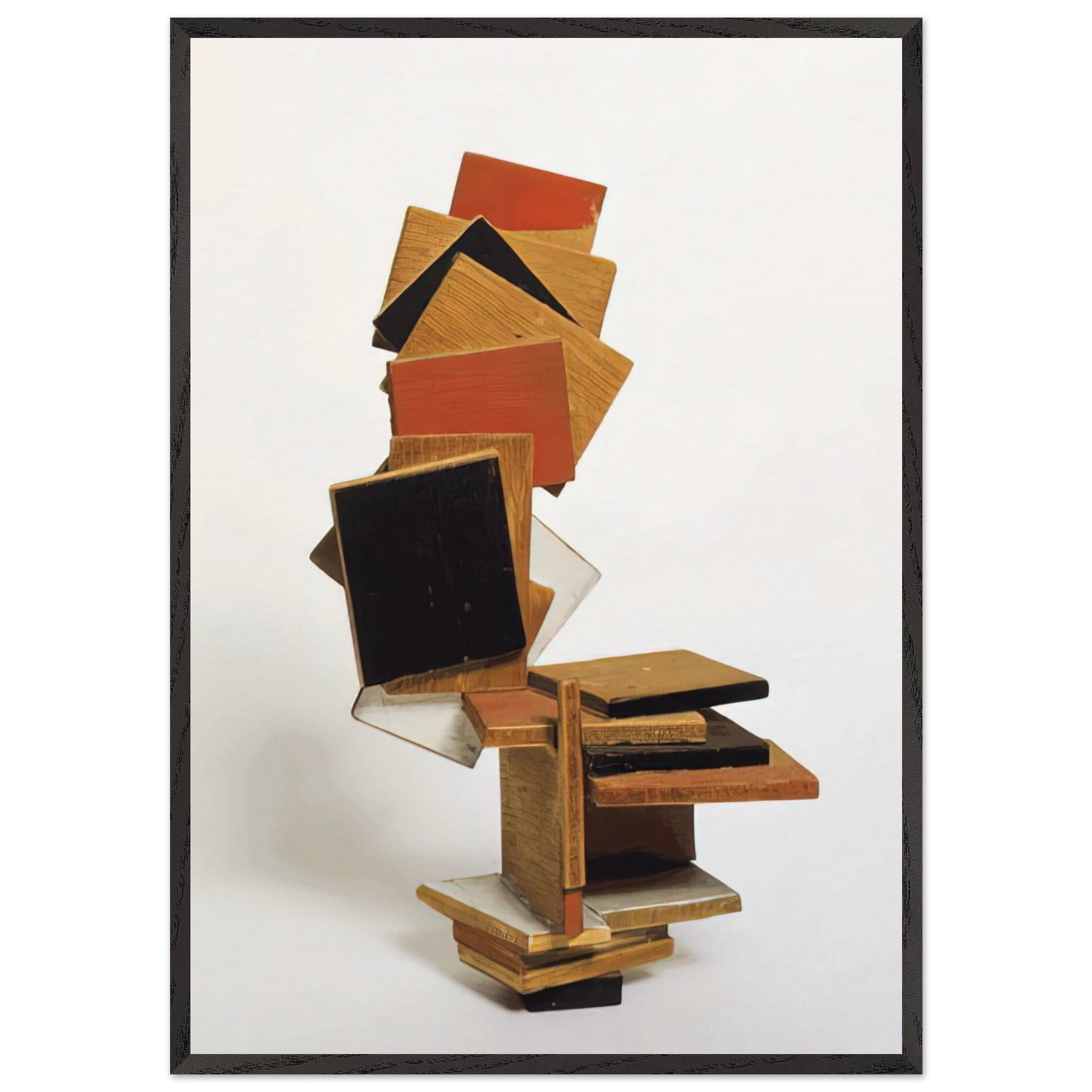 DIVERTIMENTO 1995 - Esteban Vicente Framed Art Print – Black Wooden Frame - Default Title - -Framed Art Print