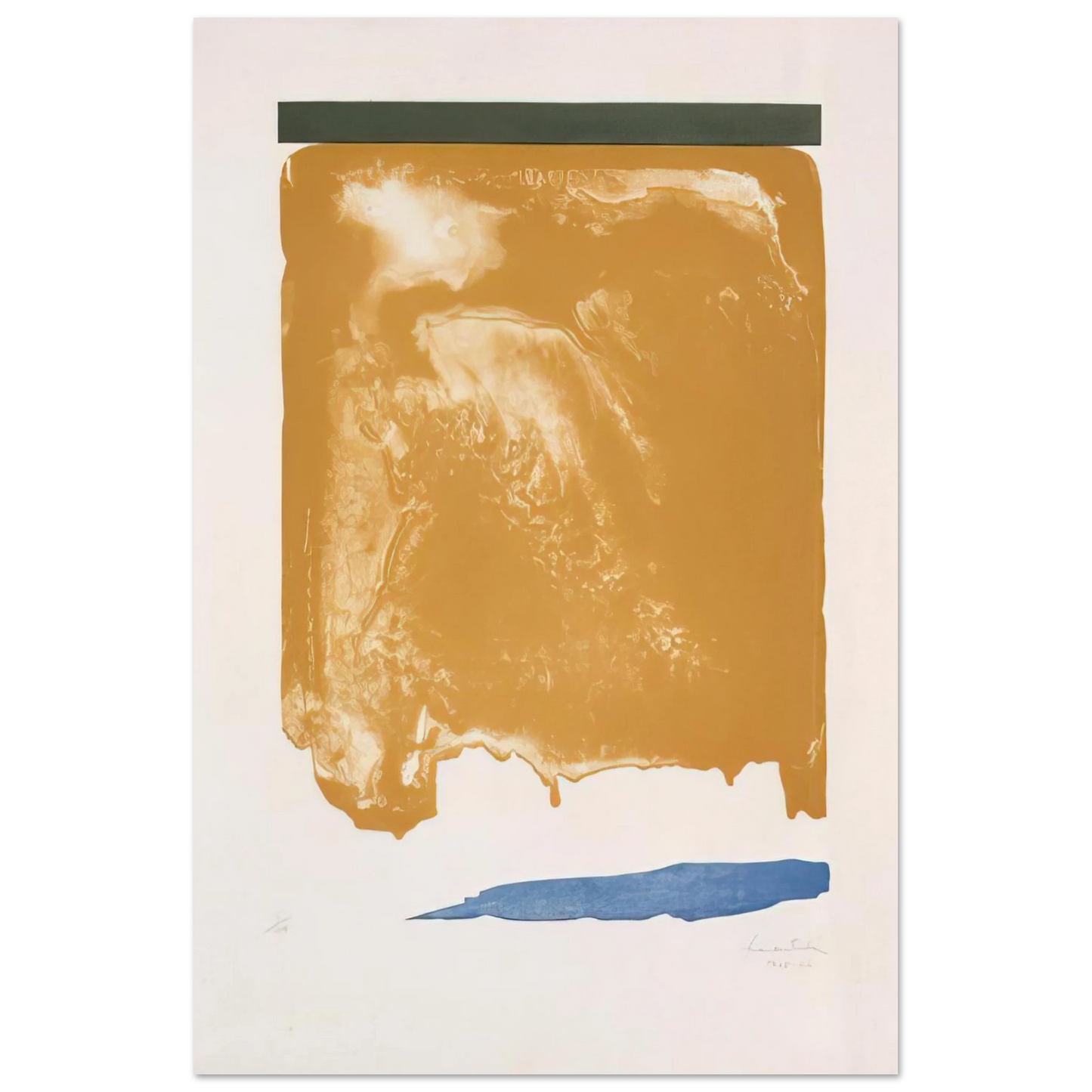 Helen Frankenthaler - Persian Garden - 1966 Wall art - 60x80 cm / 24x32 inches - Premium Wooden Framed Poster With Fine Art Paper - Black frame