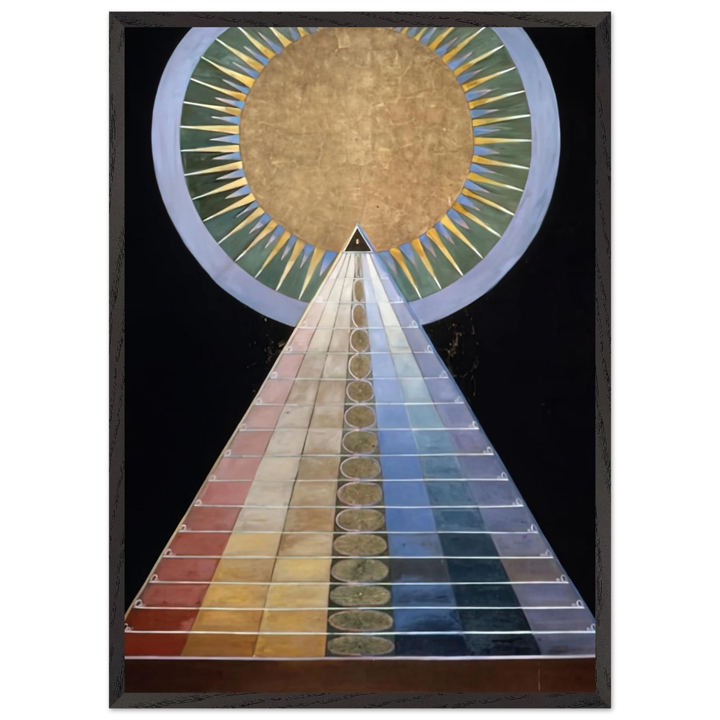 Hilma af Klint - ALTAR PAINTING 1915 Wall art - 60x80 cm / 24x32 Inches - Premium Wooden Framed Poster With Fine Art Paper - Black frame