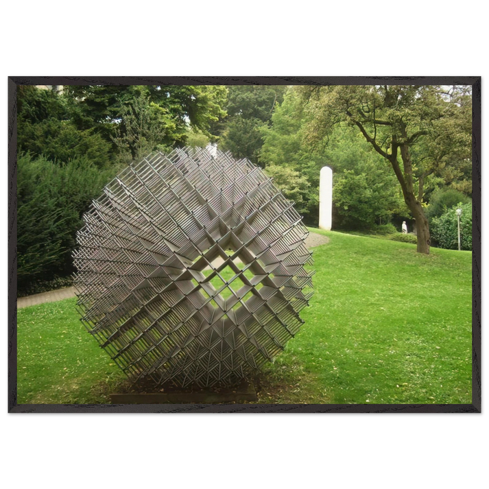 Sphere - Matter - 1962 - Francois Morellet 70x100 cm / 28x40 inches Framed Art Print – Black Wooden Frame