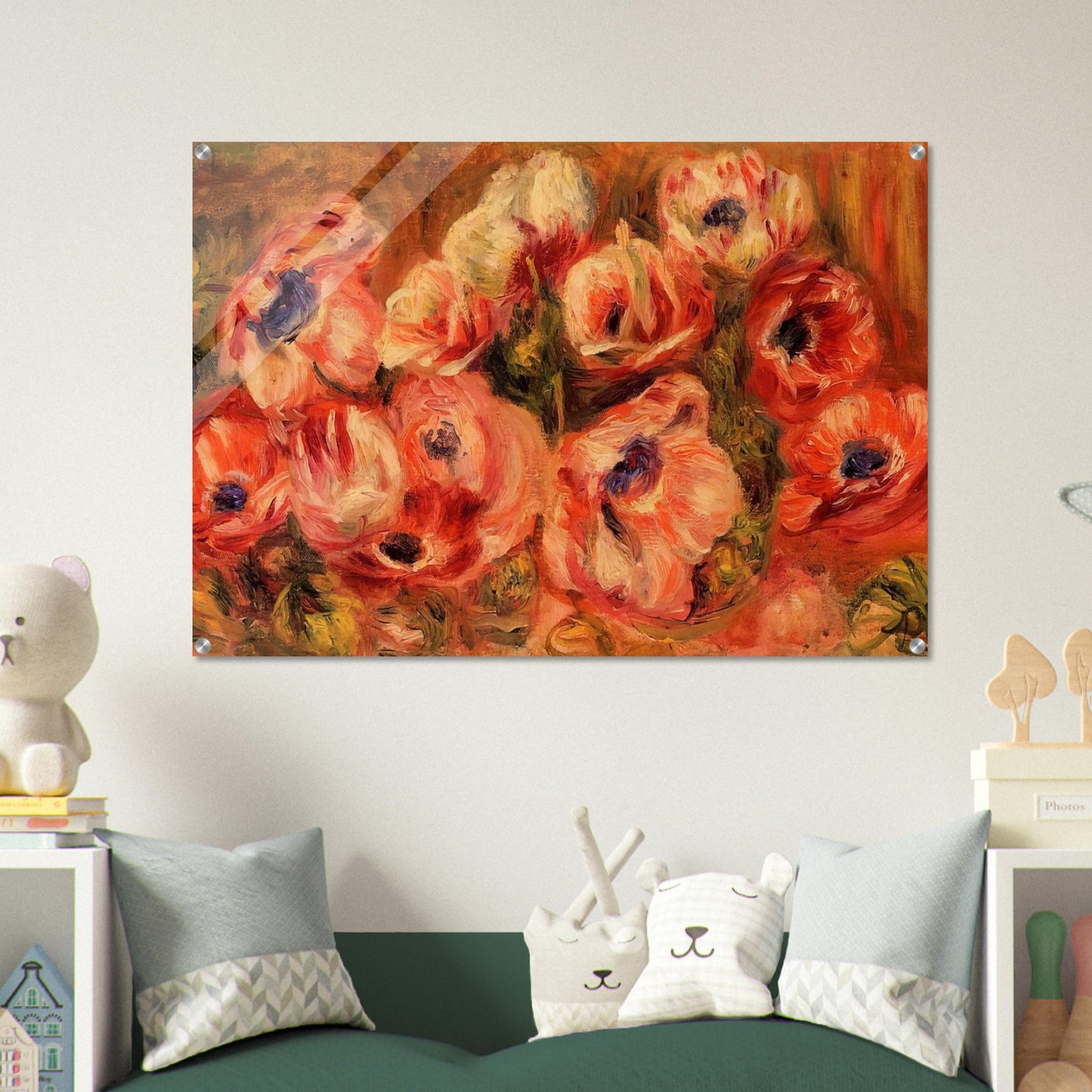 Anemones - Pierre-Auguste Renoir Acrylic Print - 70x100 cm / 28x40″ inches