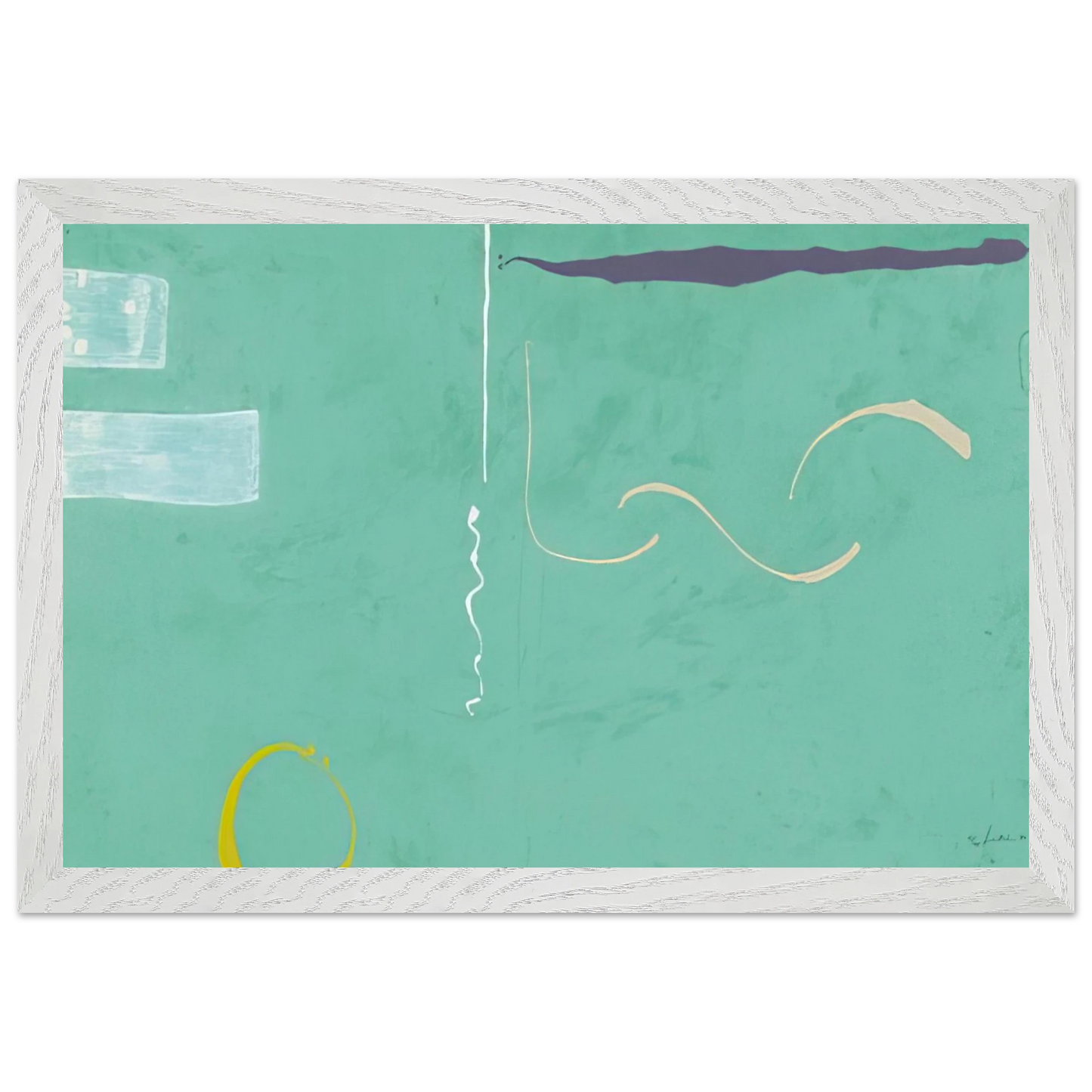 Helen Frankenthaler - Tahiti - 1989 Wall art - A1 (59.4 x 84.1  cm) - Premium Wooden Framed Poster With Fine Art Paper - Black frame