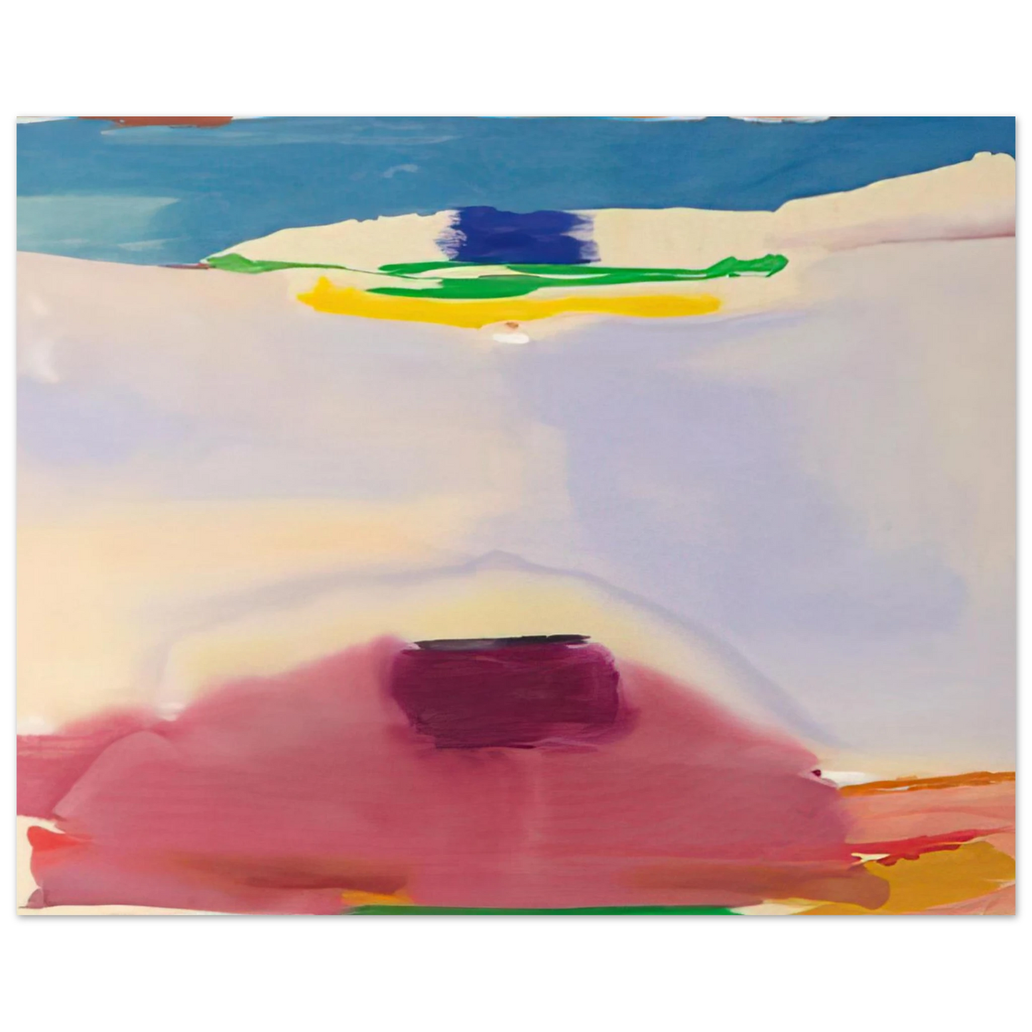 Helen Frankenthaler - Leveling - 1973 Wall art - 50x70 cm / 20x28 inches - Premium Wooden Framed Poster With Fine Art Paper - Wood frame