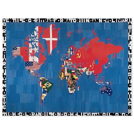 Alighiero Boetti - VORREI ELOGIARE IL VENTO E I VENTI CHE COLORANO Fine Art Poster - Default Title