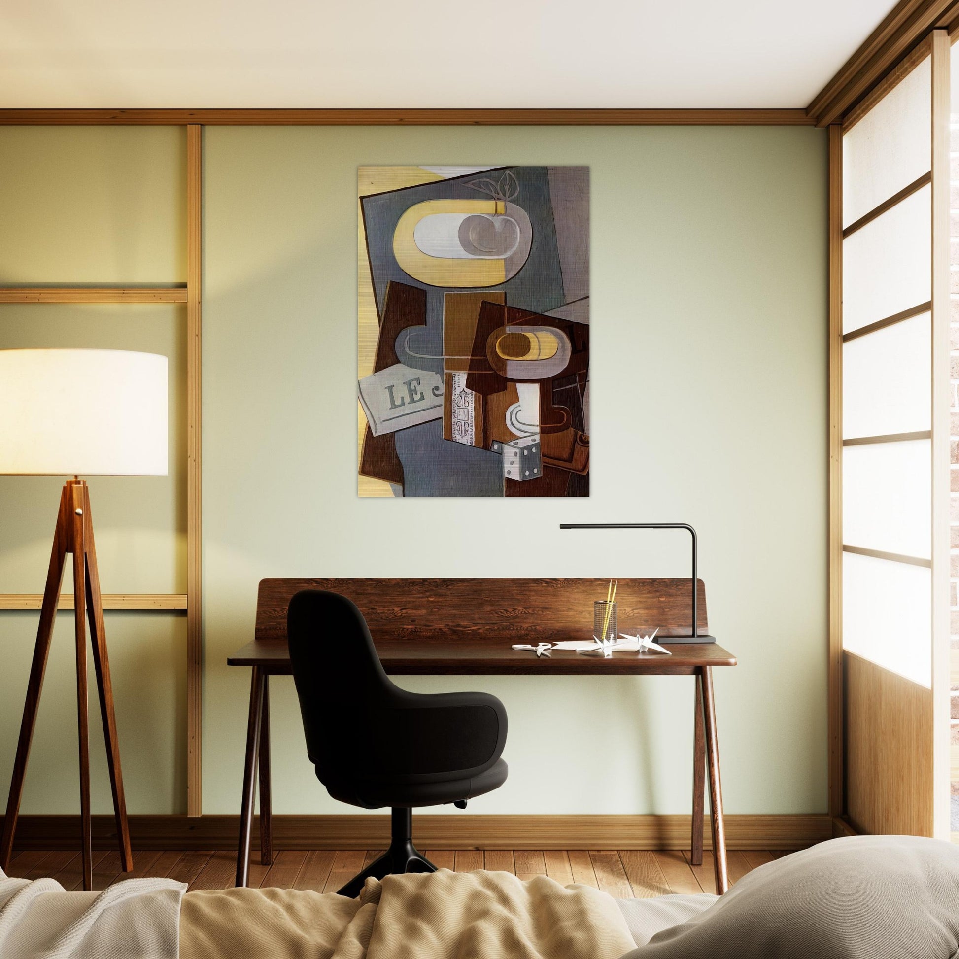 THE DICE 1922 - Juan Gris Brushed Aluminum Print - 70x100 cm / 28x40 inches | Juan Gris Aluminum Print | Juan Gris Prints