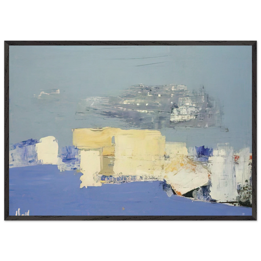 Paysage mediterraneen - Art Informel - Nicolas de Stael Framed Art Print – Black Wooden Frame - Default Title - -Framed Art Print