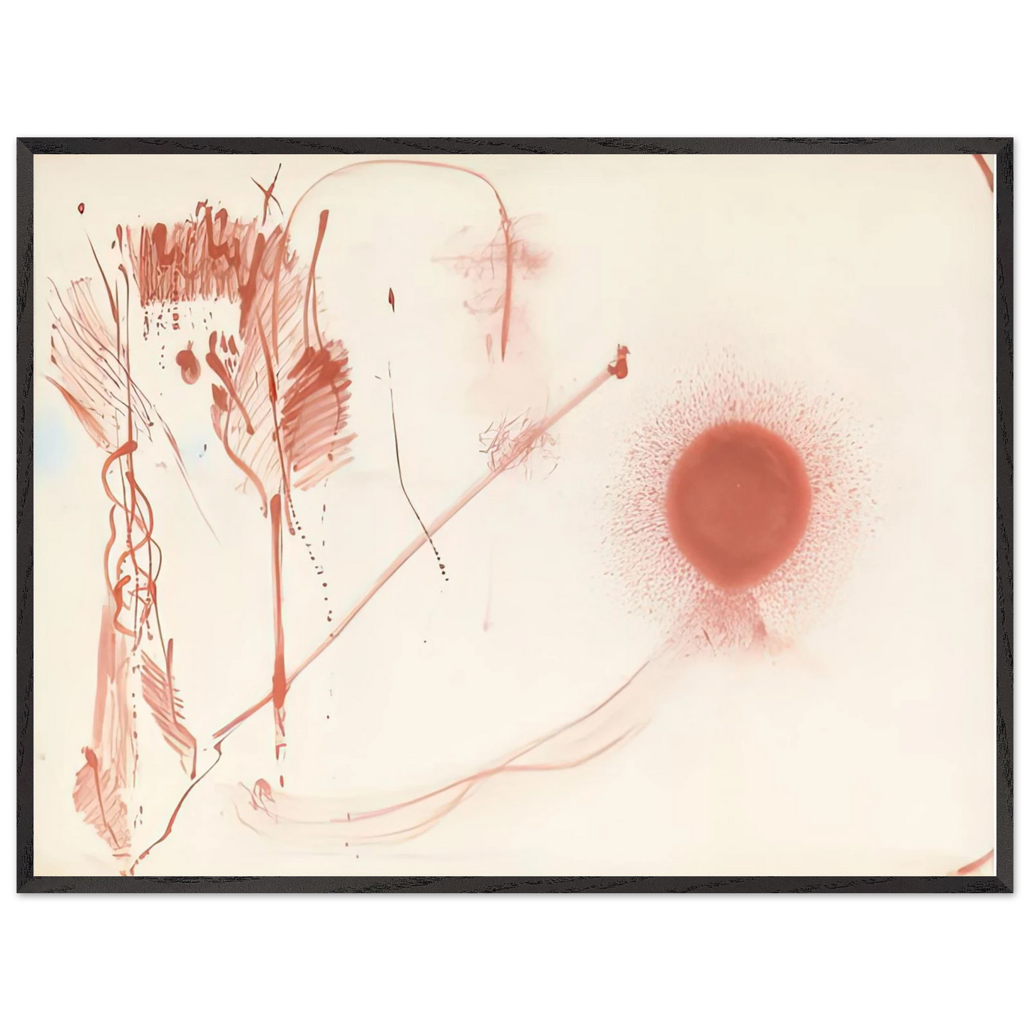 Helen Frankenthaler - Towards a New Climate, 1957- Wall Art - 60x80 cm / 24x32 inches - Premium Wooden Framed Poster With Fine Art Paper - Black frame