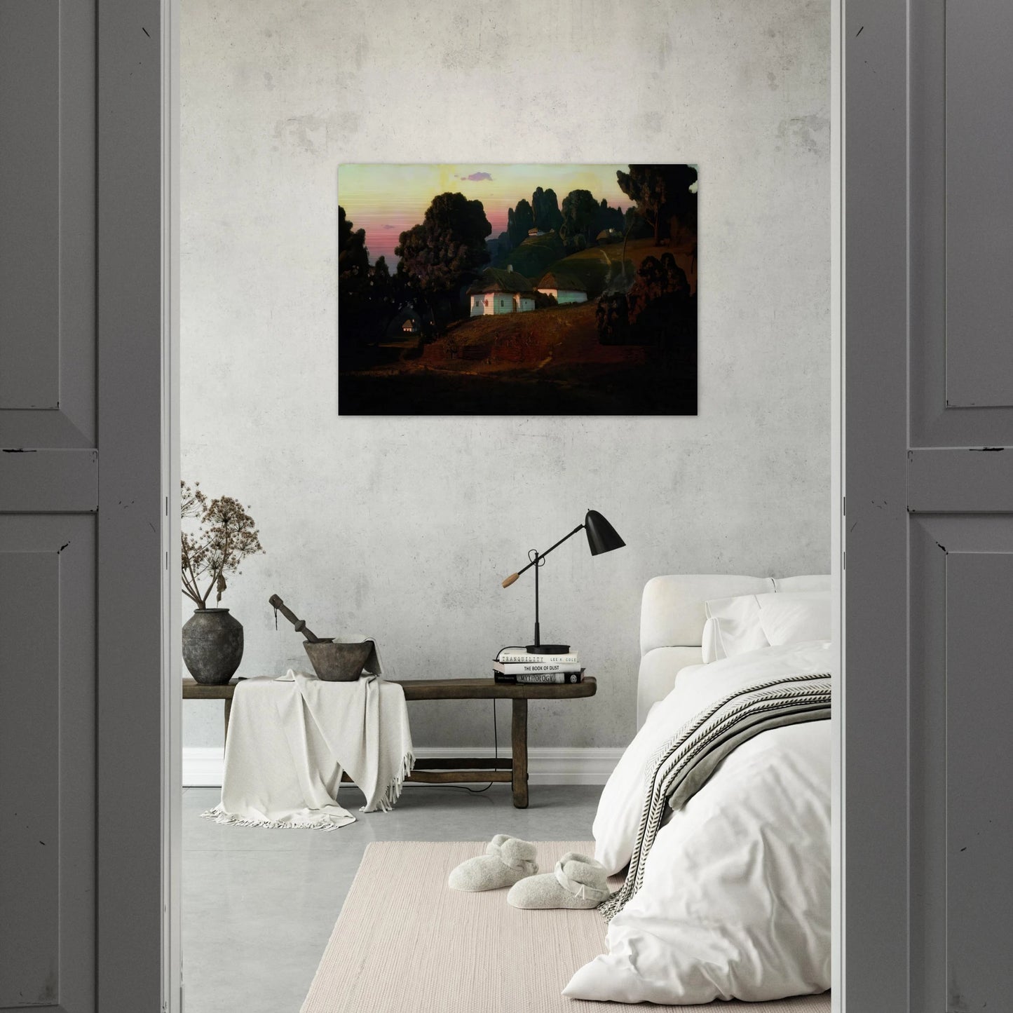 Evening in Ukraine - Arkhyp Kuindzhi Brushed Aluminum Print - 70x100 cm / 28x40 inches | Arkhyp Kuindzhi Aluminum Print | Arkhyp Kuindzhi Prints