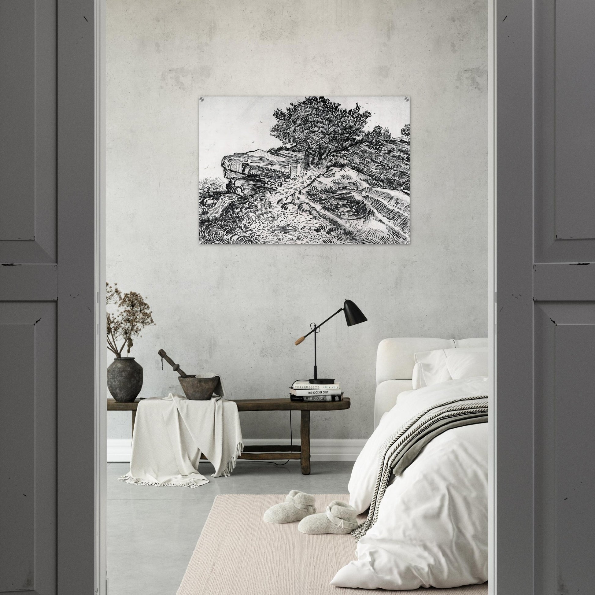 Montmajour - Vincent van Gogh Acrylic Print - 70x100 cm / 28x40″ inches