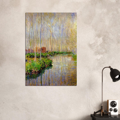 The River Epte - claude monet Brushed Aluminum Print - 70x100 cm / 28x40 inches | claude monet Aluminum Print | claude monet Prints
