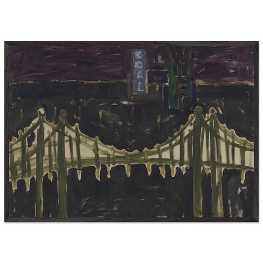 George Washington Bridge - Allan Kaprow Framed Art Print – Black Wooden Frame - Default Title - -Framed Art Print