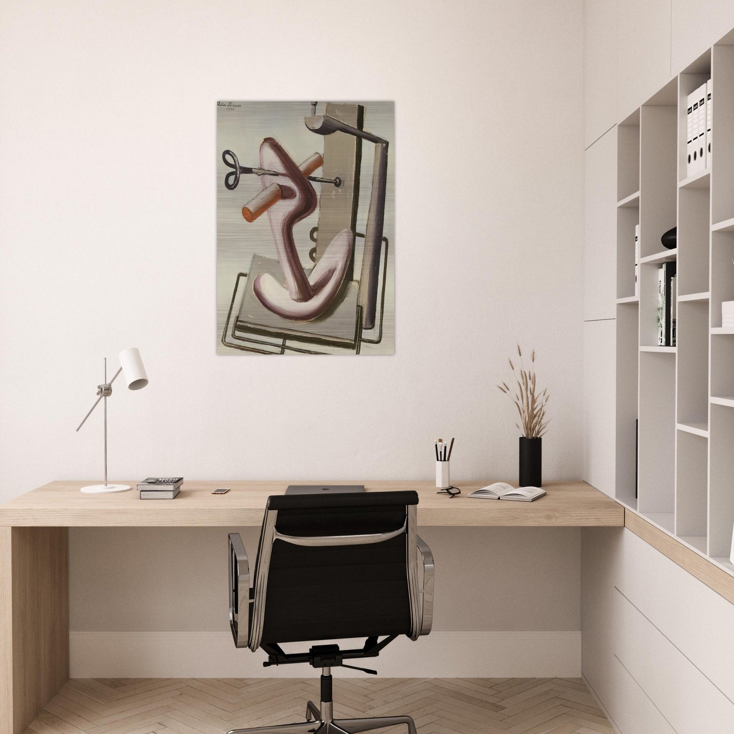 Astrazione - 1930 - Julius Bissier Brushed Aluminum Print - 70x100 cm / 28x40 inches | Julius Bissier Aluminum Print | Julius Bissier Prints