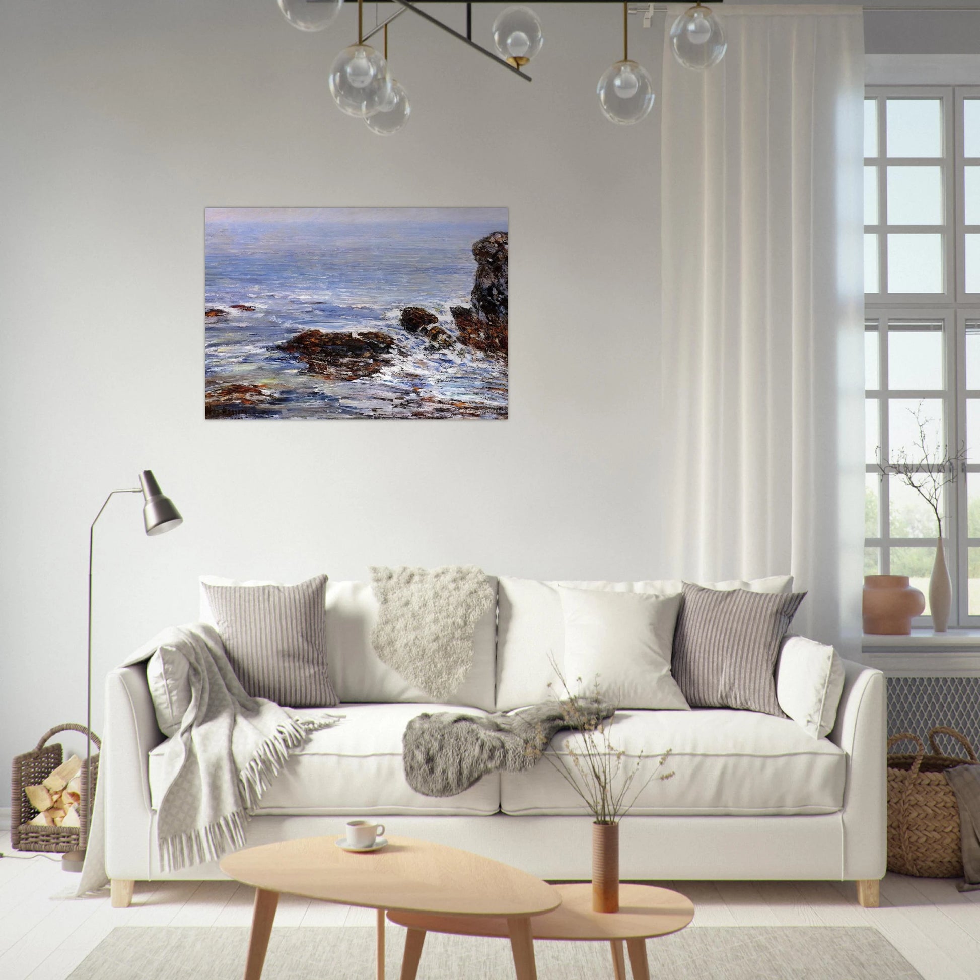 Seascape - Childe Hassam Brushed Aluminum Print - 70x100 cm / 28x40 inches | Childe Hassam Aluminum Print | Childe Hassam Prints