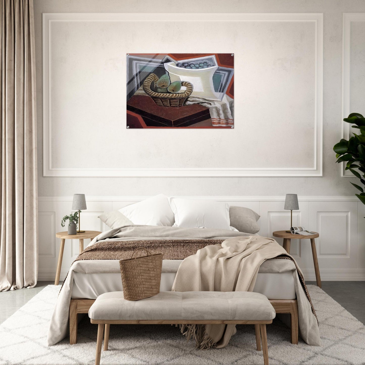 THE BASKET OF PEARS 1925 - Juan Gris Acrylic Print - 70x100 cm / 28x40″ inches | Juan Gris Wall Art | Juan Gris Prints