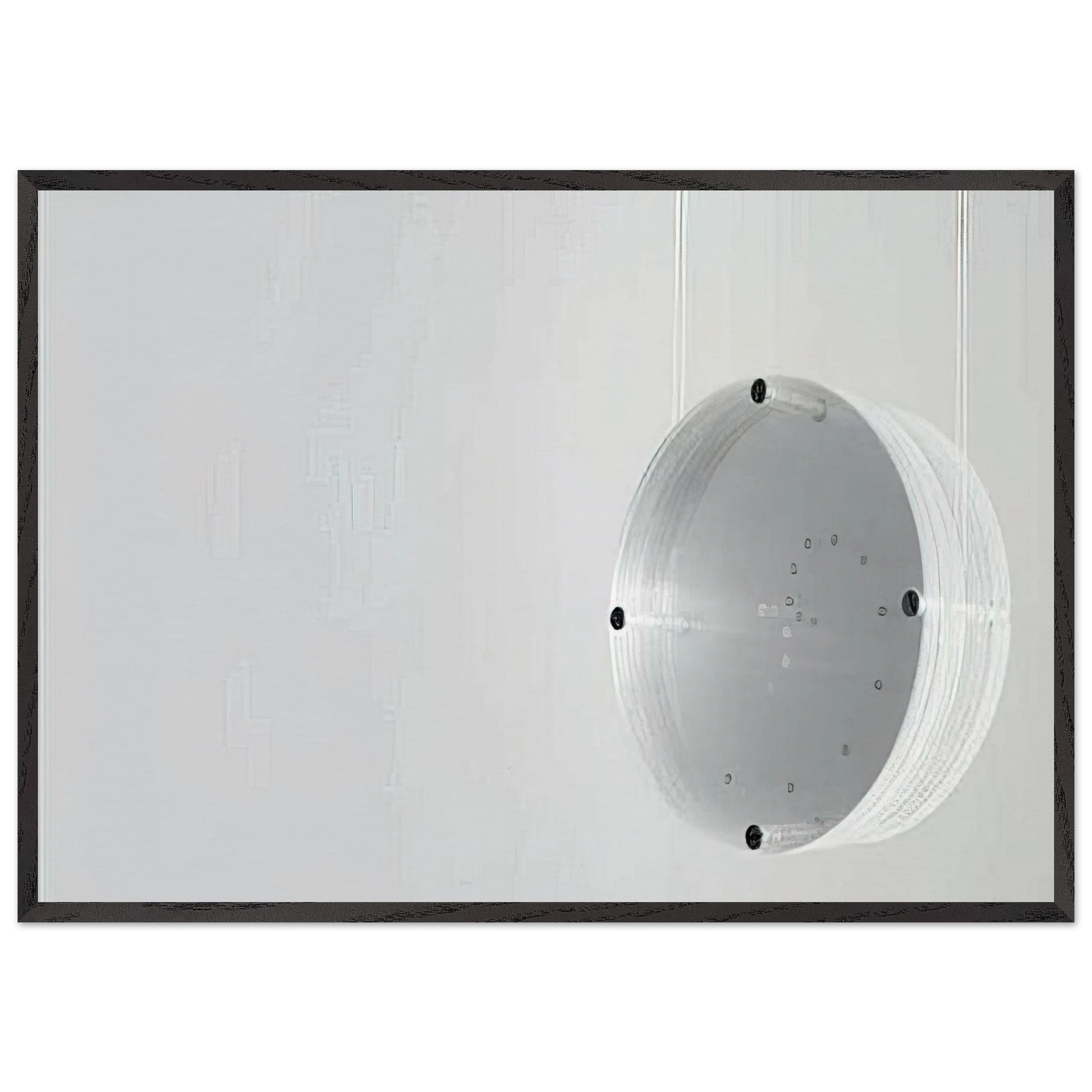 Disco Zero - 1971 - Mira Schendel Framed Art Print – Black Wooden Frame - Default Title - -Framed Art Print