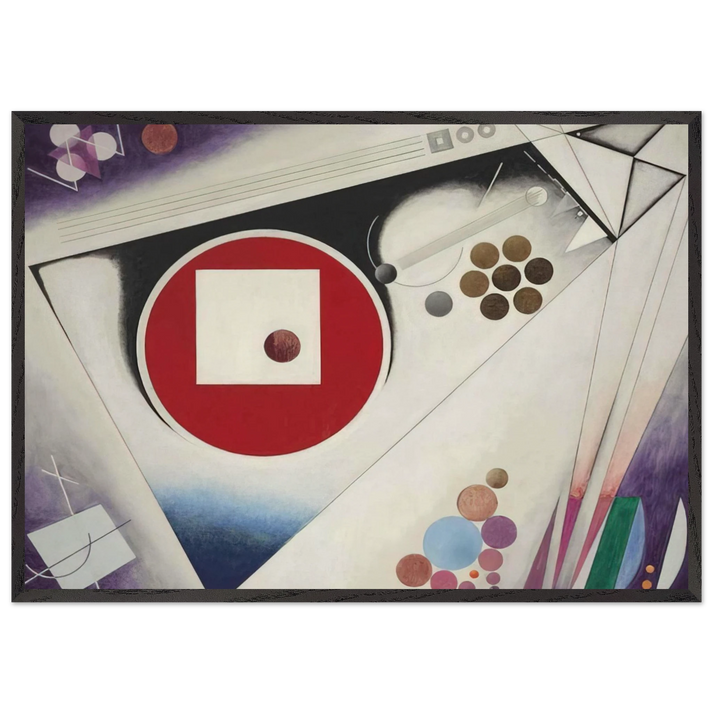 THIRD SYMPHONY IN 3 MOVEMENTS 1930 - Rudolf Bauer 70x100 cm / 28x40 inches Framed Art Print – Black Wooden Frame