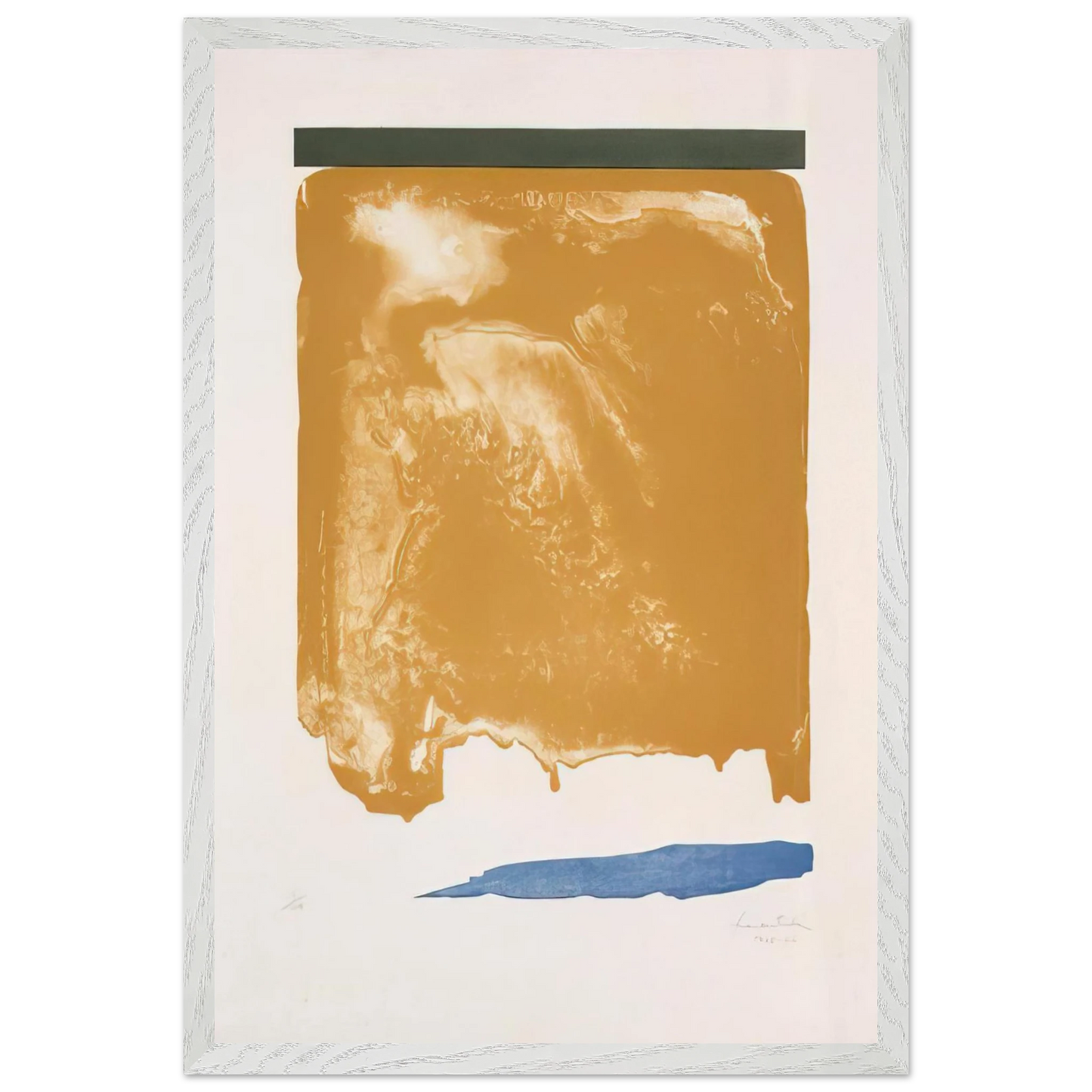 Helen Frankenthaler - Persian Garden - 1966 Wall art - 70x100 cm / 28x40 inches - Premium Wooden Framed Poster With Fine Art Paper - Black frame