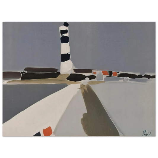 Nicolas de Stael - Le Phare - 1952 Fine Art Poster - 13x18 cm / 5x7 inches