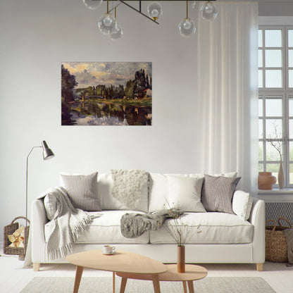 Bridge over the Marne - Paul Cézanne Brushed Aluminum Print - 70x100 cm / 28x40 inches | Paul Cézanne Aluminum Print | Paul Cézanne Prints