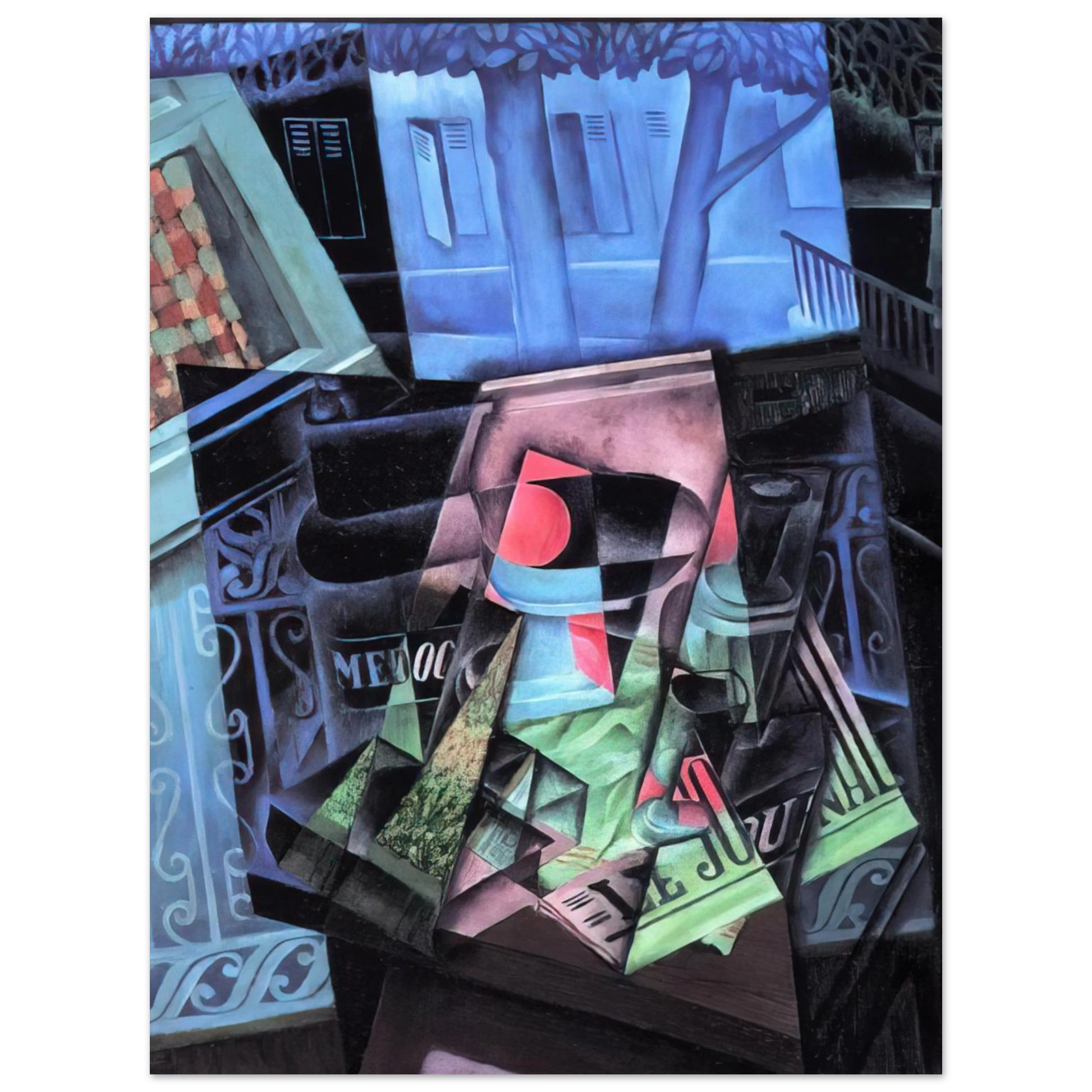 Juan Gris - STILL LIFE BEFORE AN OPEN WINDOW PLACE RAVIGNAN 1915 Fine Art Poster - Default Title