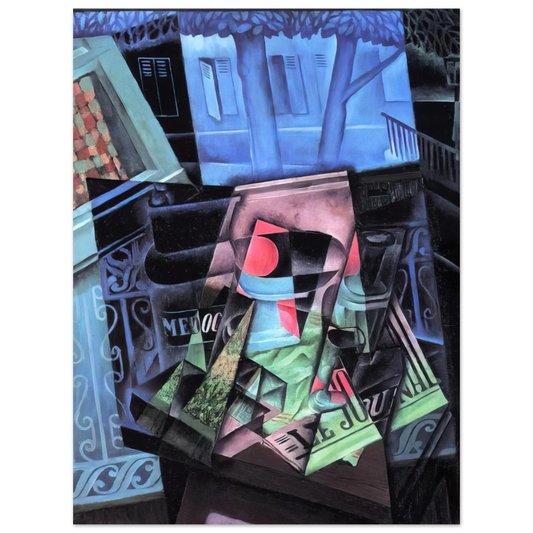 Juan Gris - STILL LIFE BEFORE AN OPEN WINDOW PLACE RAVIGNAN 1915 Fine Art Poster - Default Title