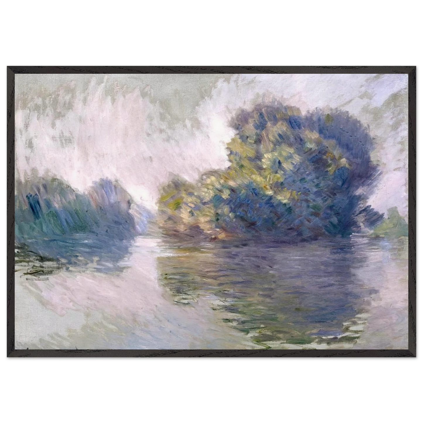 Islands at Port-Villez - claude monet Framed Art Print – Black Wooden Frame - Default Title - -Framed Art Print