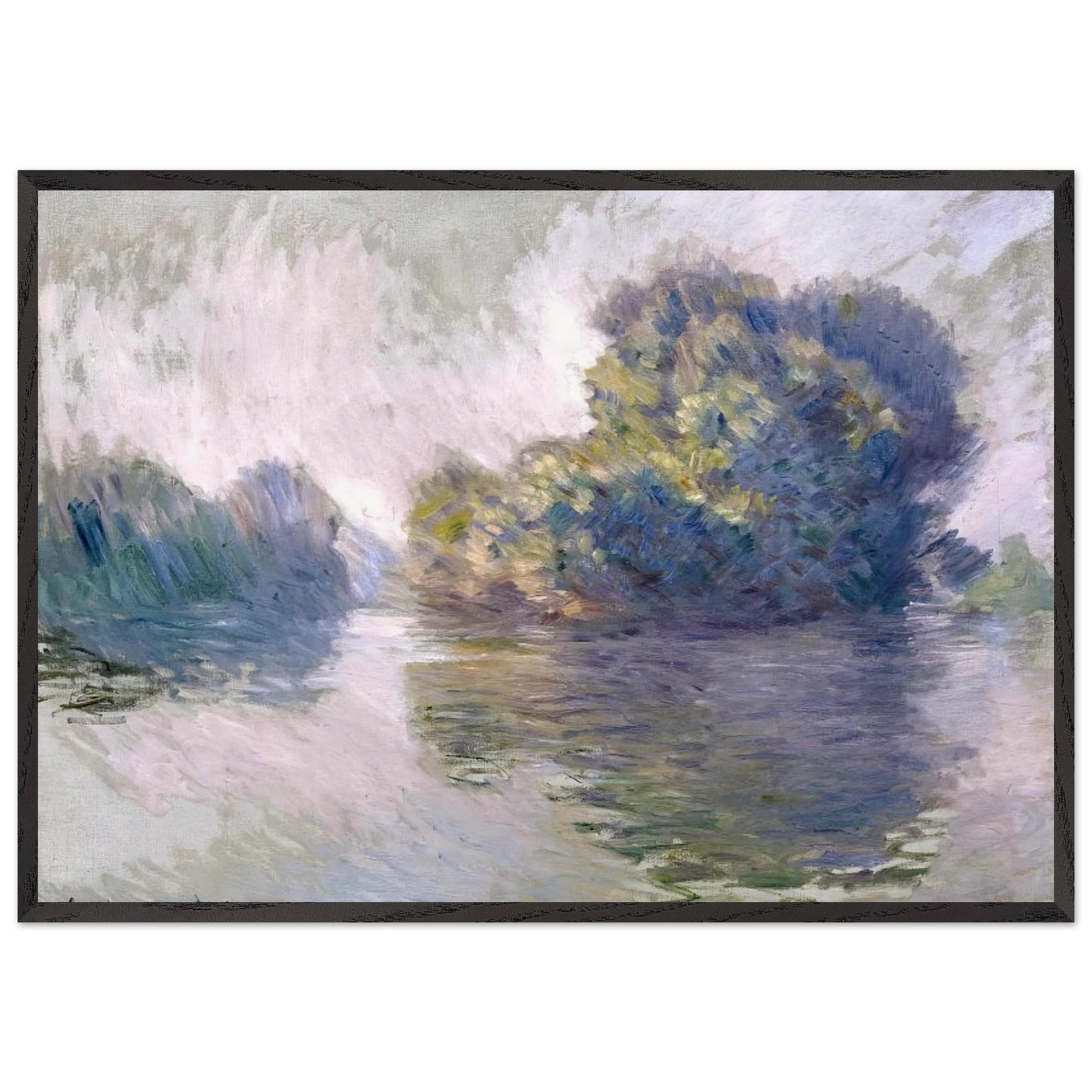 Islands at Port-Villez - claude monet Framed Art Print – Black Wooden Frame - Default Title - -Framed Art Print