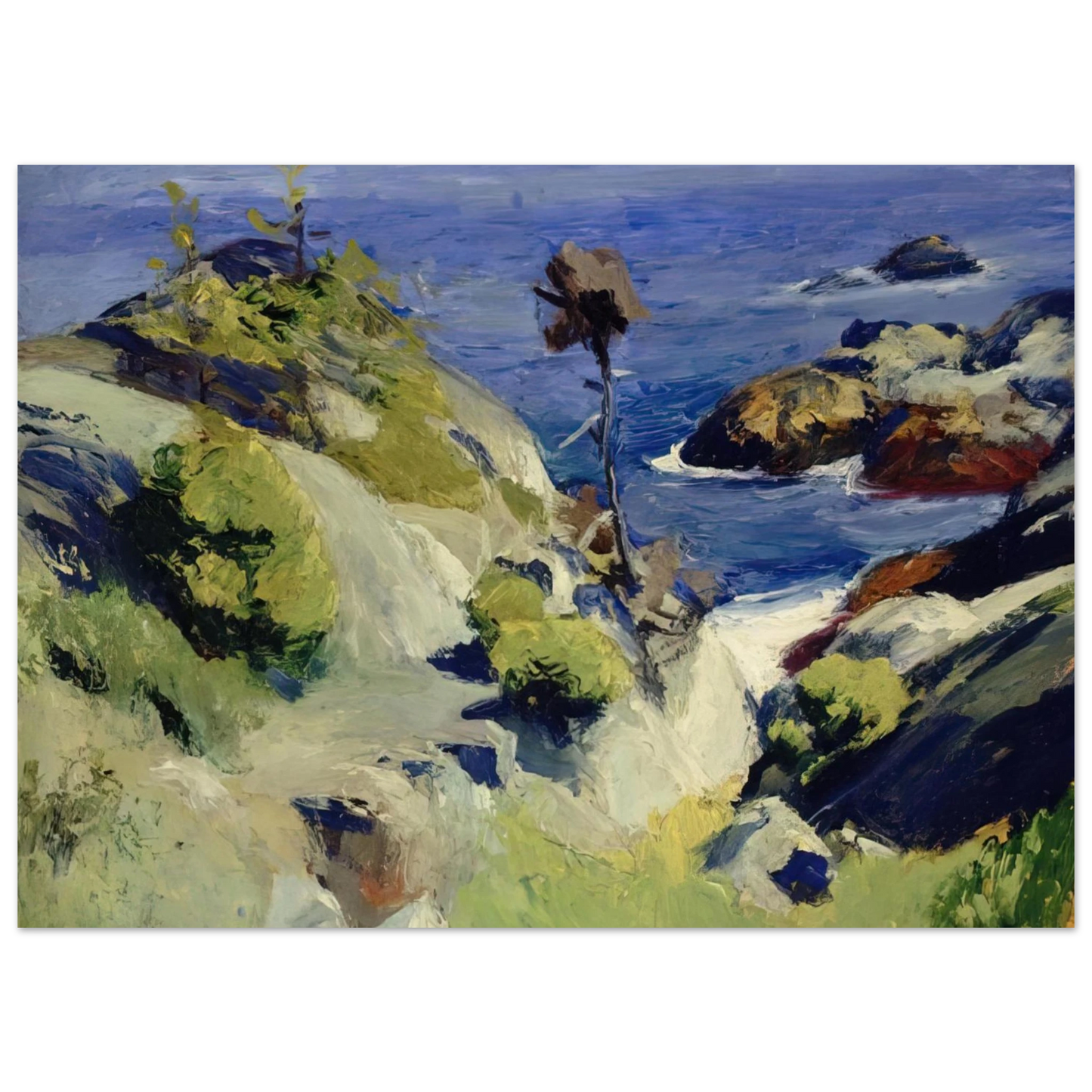 Edward Hopper - Monhegan Landscape Fine Art Poster - 75x100 cm / 30x40 inches