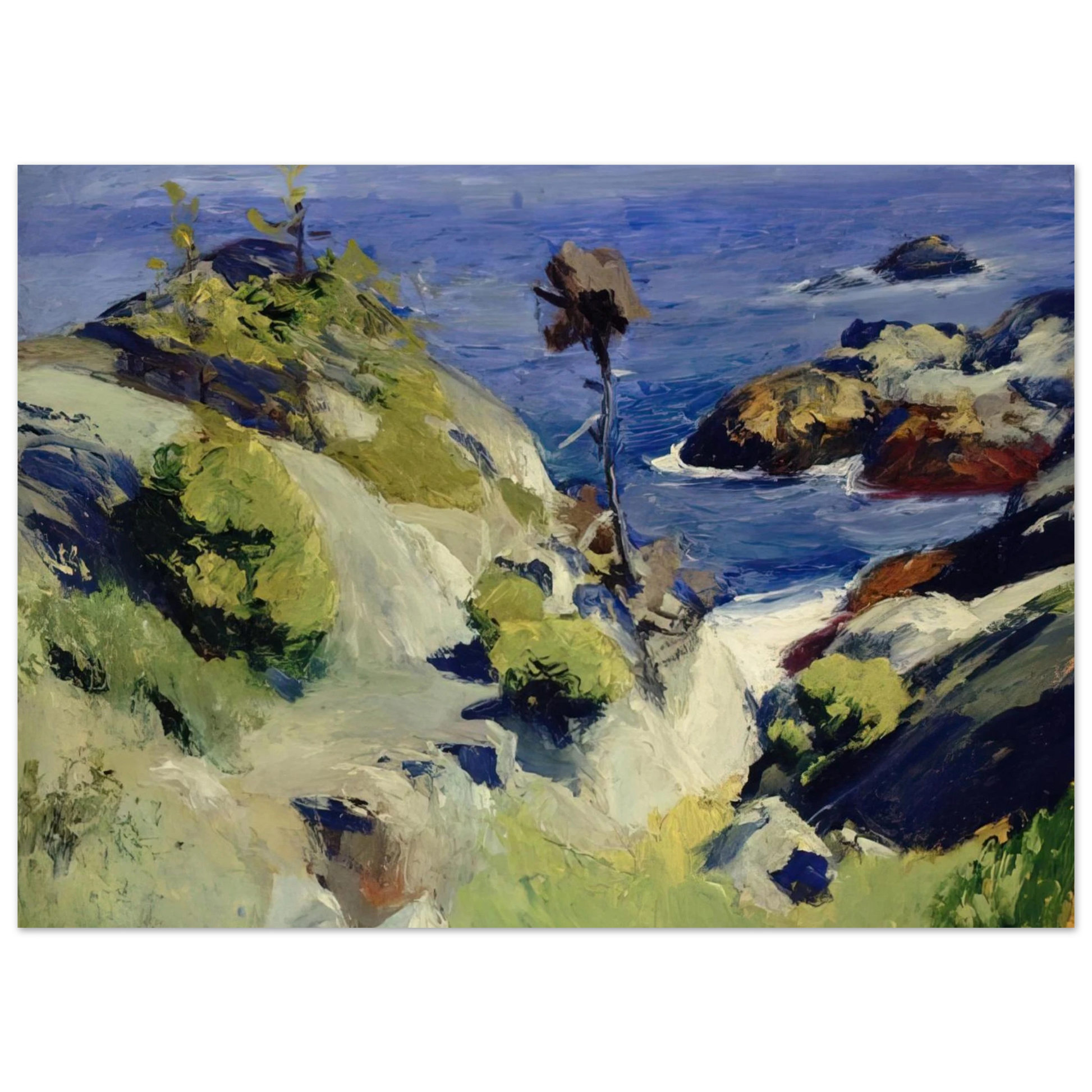 Edward Hopper - Monhegan Landscape Fine Art Poster - 75x100 cm / 30x40 inches