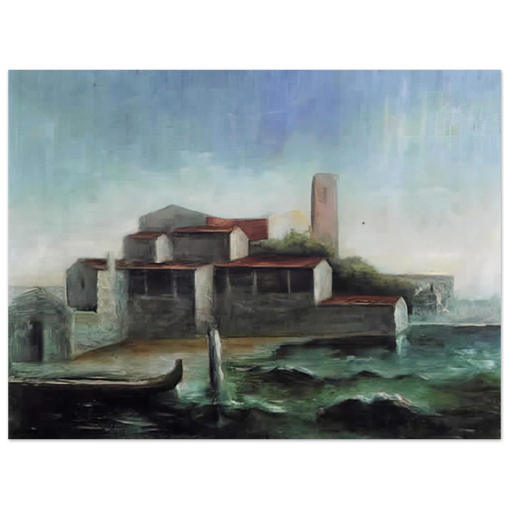 Carlo Carra - LO SQUERO DI SAN TROVASO 1938  75x100 cm / 30x40inches Fine Art Poster