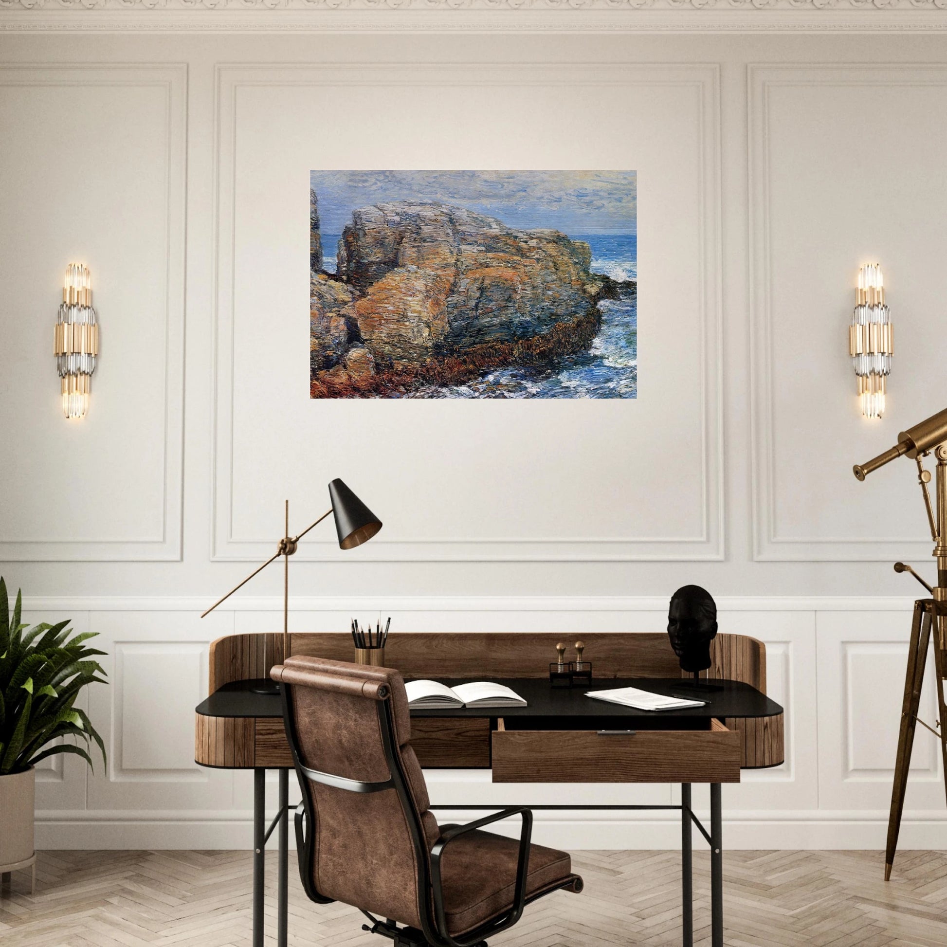 Sylph's Rock - Childe Hassam Brushed Aluminum Print - 70x100 cm / 28x40 inches | Childe Hassam Aluminum Print | Childe Hassam Prints