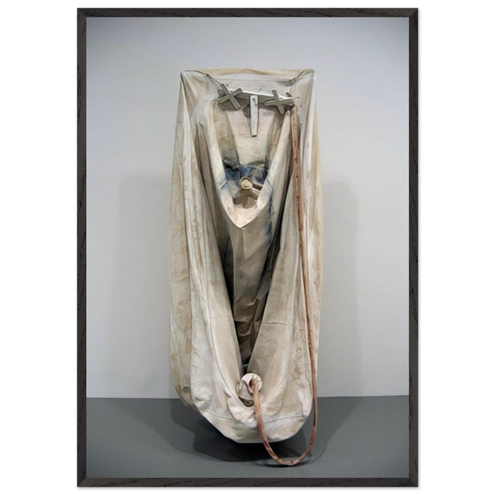 SOFT BATHTUB MODEL GHOST VERSION 1966 - Claes Oldenburg 70x100 cm / 28x40 inches Framed Art Print – Black Wooden Frame