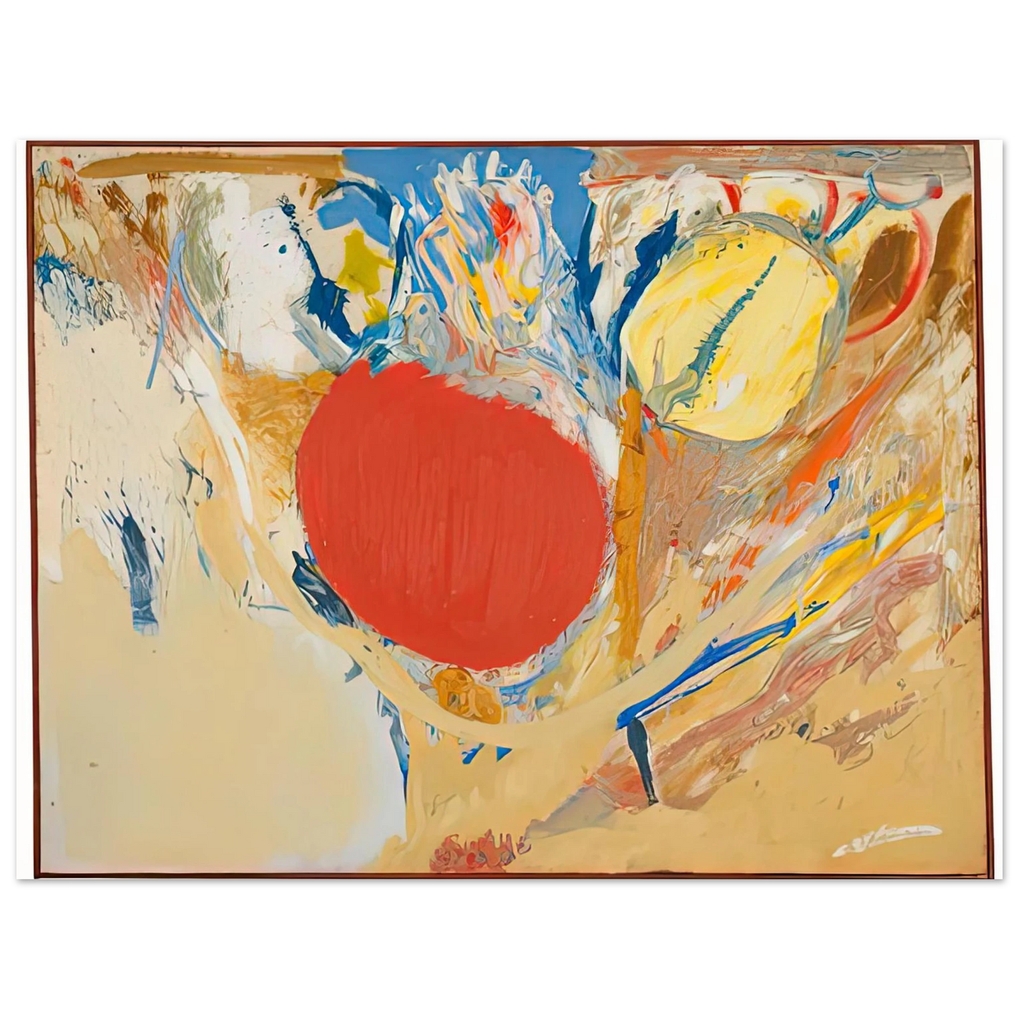 Helen Frankenthaler - Break Through, 1956- Wall Art - 21x29.7 cm / 8x12" - Fine Art Poster - -