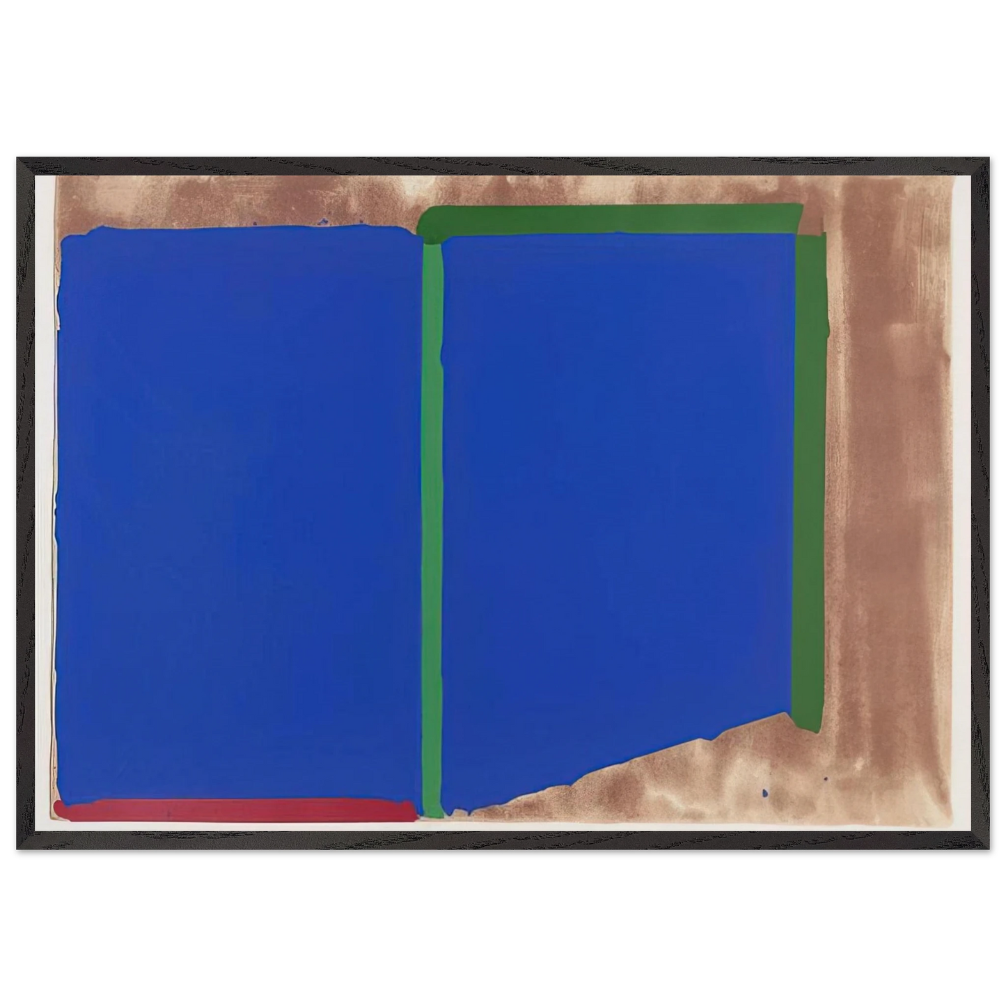 Blues Greens - 1969 - John Hoyland Framed Art Print – Black Wooden Frame - Default Title - -Framed Art Print