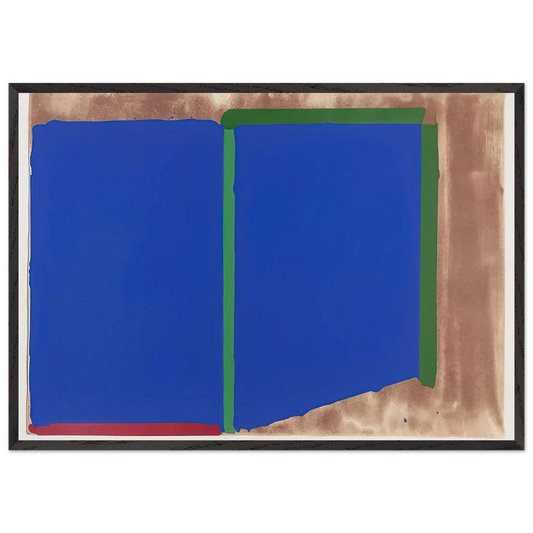 Blues Greens - 1969 - John Hoyland Framed Art Print – Black Wooden Frame - Default Title - -Framed Art Print
