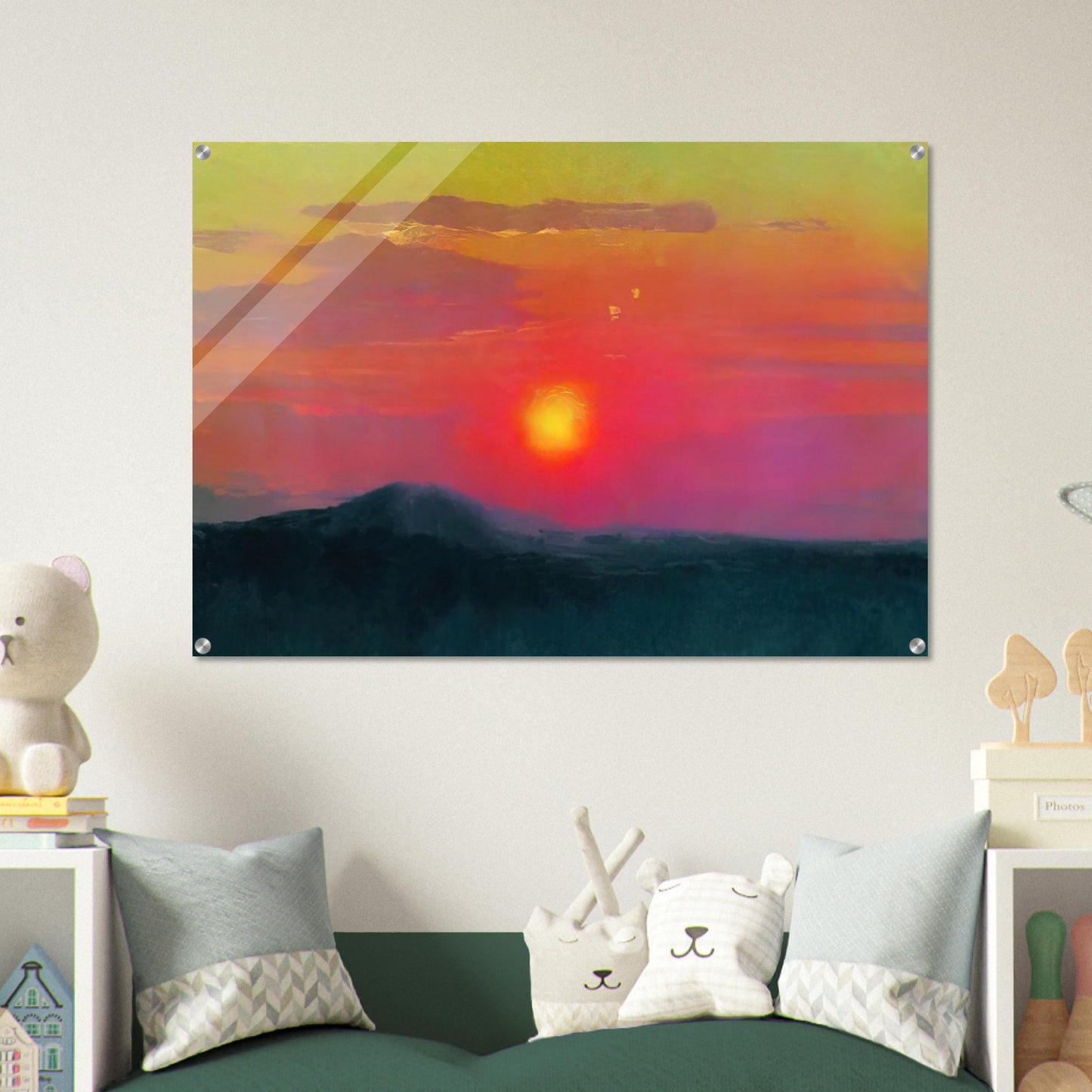 Red sunset - Arkhyp Kuindzhi Acrylic Print - 70x100 cm / 28x40″ inches | Arkhyp Kuindzhi Wall Art | Arkhyp Kuindzhi Prints