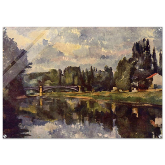 Bridge over the Marne - Paul Cézanne Acrylic Print - 70x100 cm / 28x40″ inches