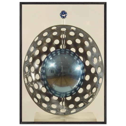 Perforaciones con reflexion - 1967 - Gyula Kosice Framed Art Print – Black Wooden Frame - Default Title - -Framed Art Print