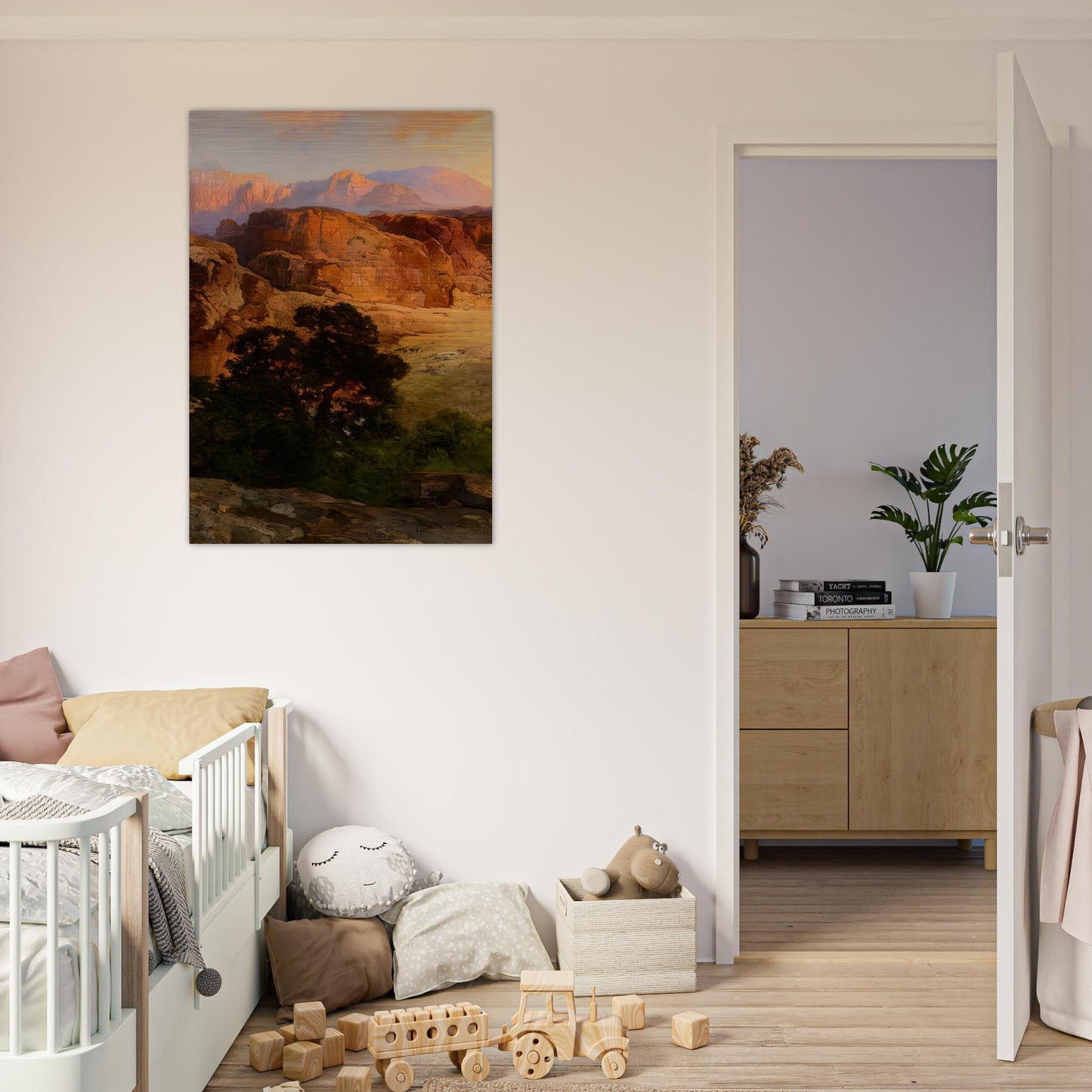 A Water Pocket Northern Arizona - Thomas Moran Brushed Aluminum Print - 70x100 cm / 28x40 inches | Thomas Moran Aluminum Print | Thomas Moran Prints