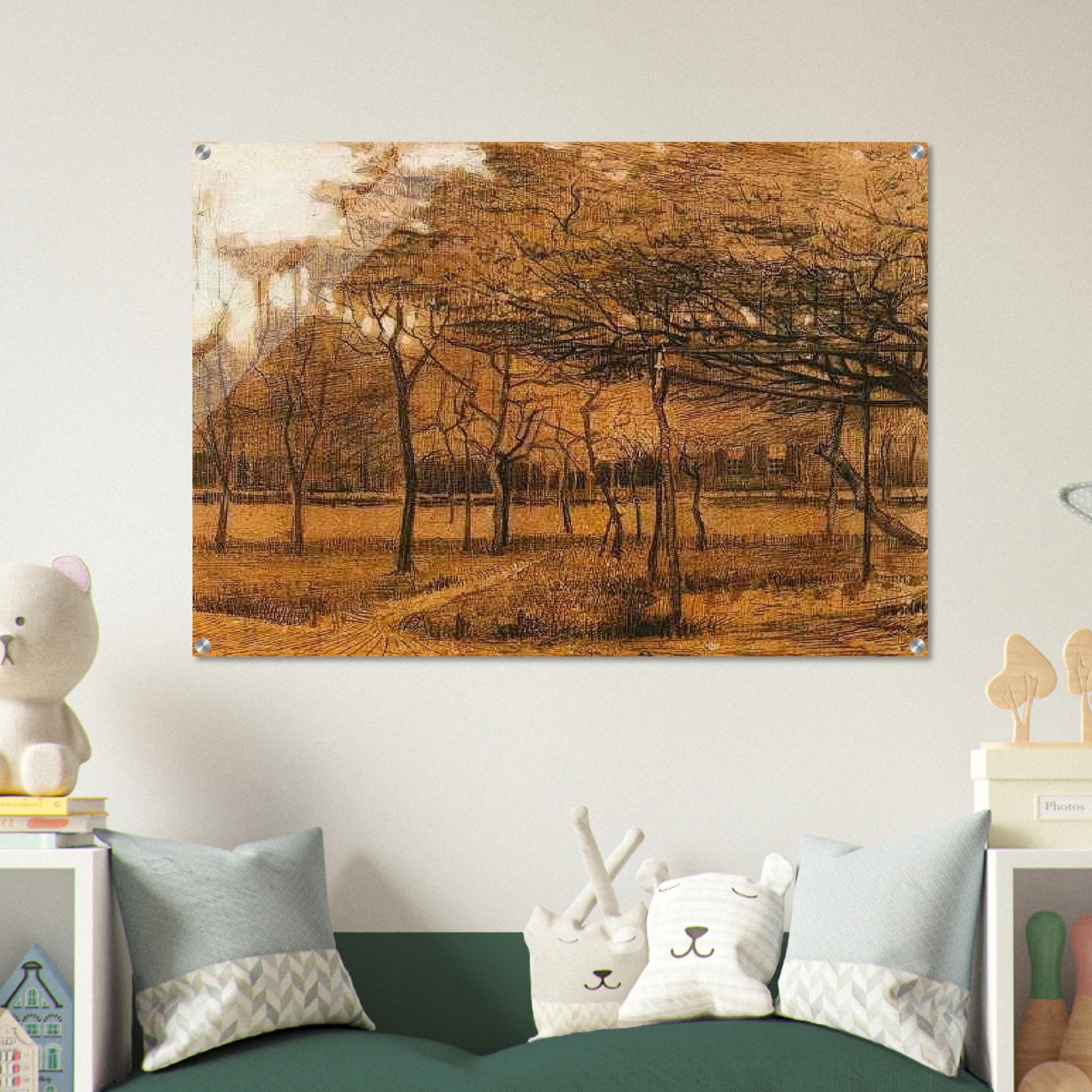 Landscape with Trees - Vincent van Gogh Acrylic Print - 70x100 cm / 28x40″ inches