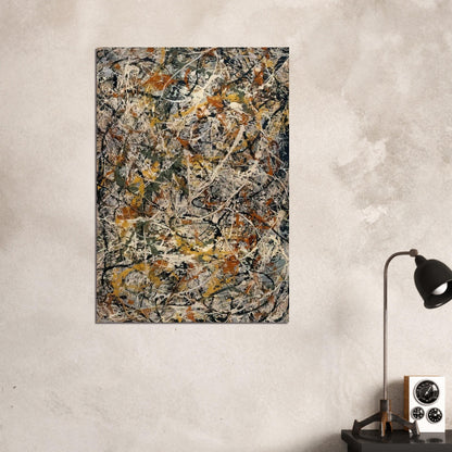 NUMBER 3 1 - Jackson Pollock Brushed Aluminum Print - 70x100 cm / 28x40 inches | Jackson Pollock Aluminum Print | Jackson Pollock Prints