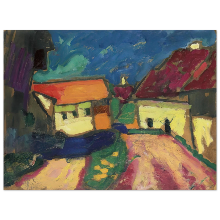 Alexej von Jawlensky - LANDSCHAFTSTUDIE DORFSTRASSE 1908  75x100 cm / 30x40inches Fine Art Poster
