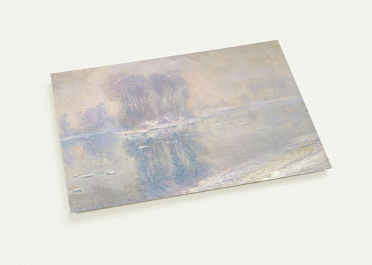 Ice on the Siene at Bennecourt By claude monet Pack of 10 Post Cards | claude monet Post Cards | A6 (10.5 x 14.8 cm) - 4.1 x 5.8 inches