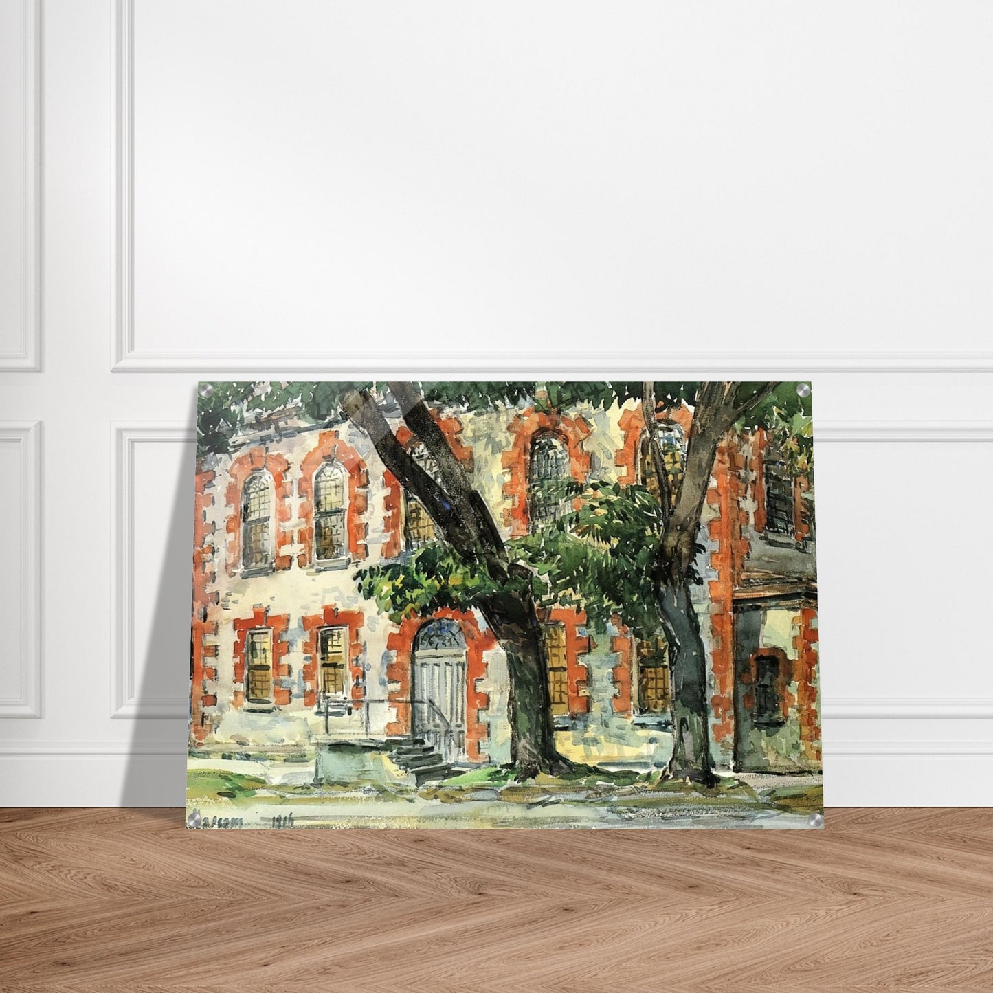 Old Dutch Building, Fishkill, New York - Childe Hassam Acrylic Print - 70x100 cm / 28x40″ inches