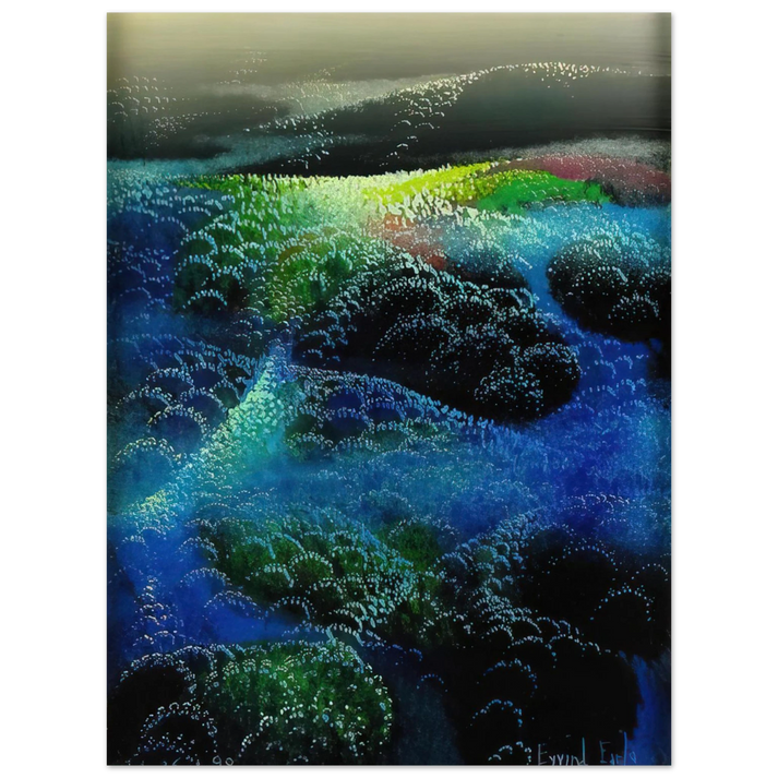 Eyvind Earle - Fields Of Fog  75x100 cm / 30x40inches Fine Art Poster