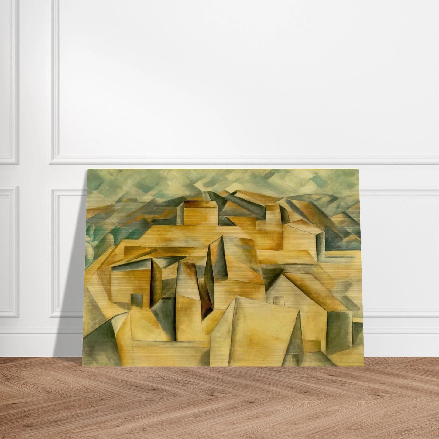 Houses on the hill - Pablo Picasso Brushed Aluminum Print - 70x100 cm / 28x40 inches | Pablo Picasso Aluminum Print | Pablo Picasso Prints