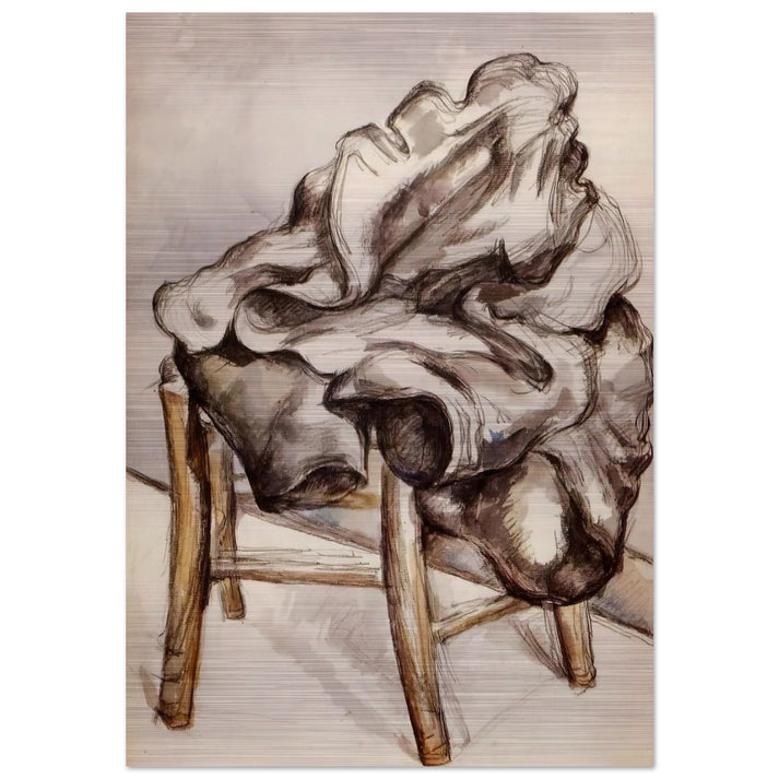 Jacket on a Chair - Paul Cézanne Brushed Aluminum Print - 70x100 cm / 28x40 inches | Paul Cézanne Aluminum Print | Paul Cézanne Prints