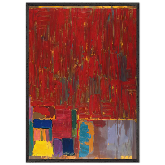 Saracen - 1977 - John Hoyland Framed Art Print – Black Wooden Frame - Default Title - -Framed Art Print