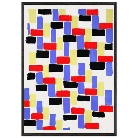 D181OULEURS IDEES - Sonia Delaunay 70x100 cm / 28x40 inches Framed Art Print – Black Wooden Frame